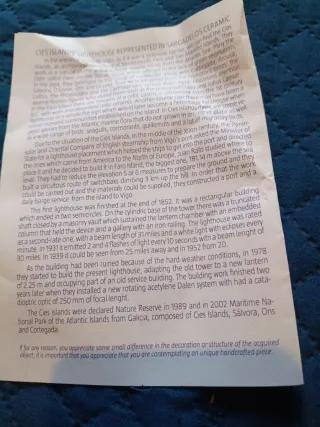 Figura Faro Cíes Sargadelos