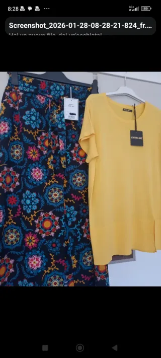 Set pantalone + maglia nuovi con cartellino.