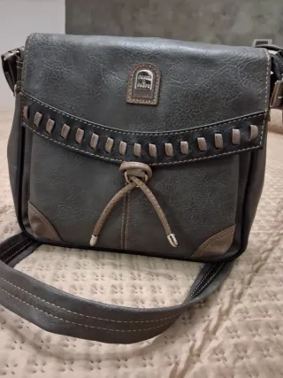 Borsa a tracolla grigio-marrone