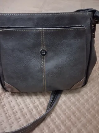 Borsa a tracolla grigio-marrone