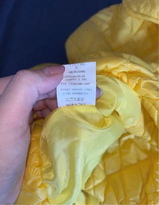 Giubbotto trapuntato giallo donna