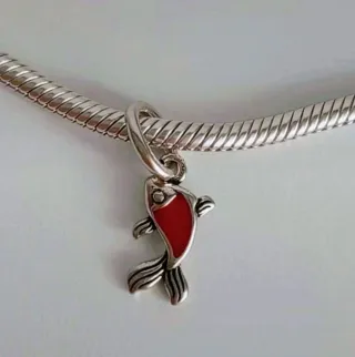 Charm Pandora Carpa Koi Rossa Argento