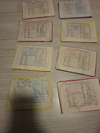 Lote 9 sobres Montaplex Aviones Serie 600