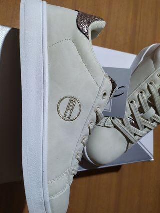 Scarpe Enrico Coveri Beige e Oro Glitter