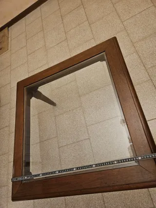 Tavolino in legno e vetro