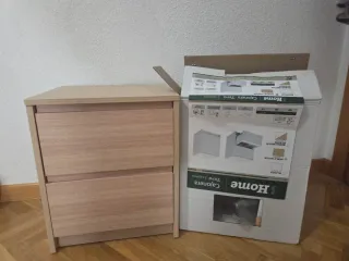 Cajonera Roble Natural 2 Cajones