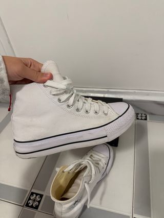 Converse plataforma blancas talla 39.5