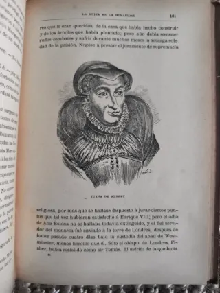 Libro antiguo. S. XIX. La mujer en la Humanidad