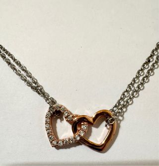 Collana Stroli cuori intrecciati con zirconi