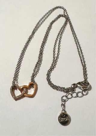 Collana Stroli cuori intrecciati con zirconi