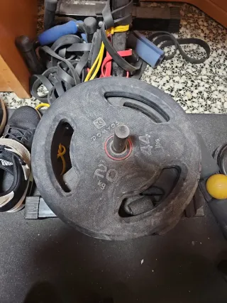 2 Discos Caucho 20kg Decathlon