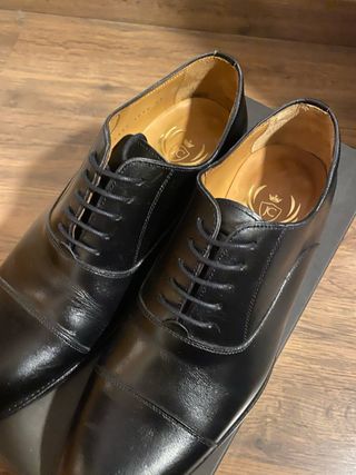 Zapatos Oxford Piel Negra Talla 40