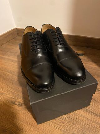 Zapatos Oxford Piel Negra Talla 40