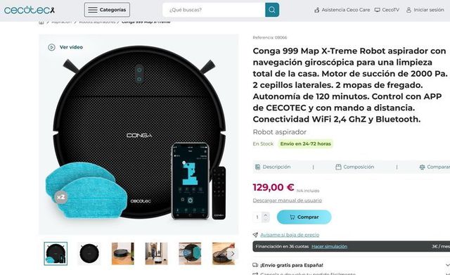 Aspirador Robô Cecotec Conga 999 Map X-Treme