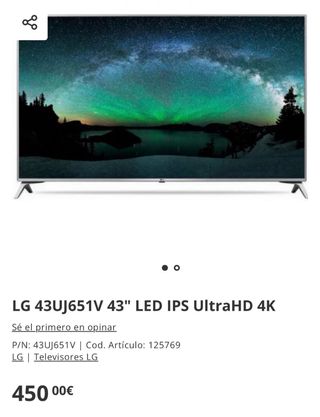 TV LG 43UJ651V.