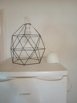 Lámpara de techo de hierro negra