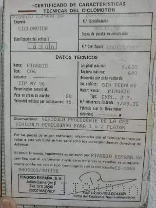 Ciclomotor Scooter Gris zip