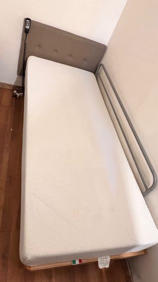 Letto motorizzato Faggio+Materasso Memory