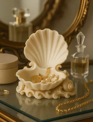Plato Joyas Concha 3D