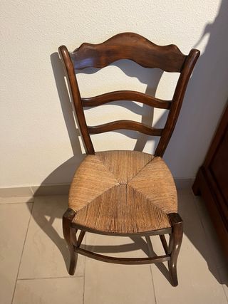 5 Sillas Rústicas Madera