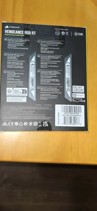 Corsair Vengeance RGB RT DDR4 RAM 16 Gb, 3200 Mhz