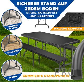 Mesa de camping plegable de plástico - Kesser