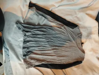 BCBGMAXAZRIA Blusa Manga Larga Gris Talla XS