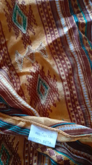 Sciarpe 100% seta artigianato indiano