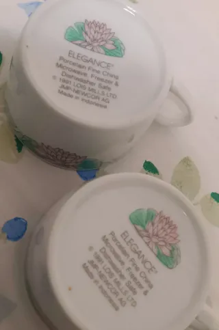 Set 2 Tazze Porcellana Elegance