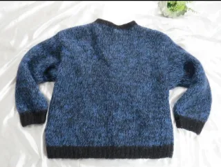 Cardigan Vintage Blu Argyle/Losanghe