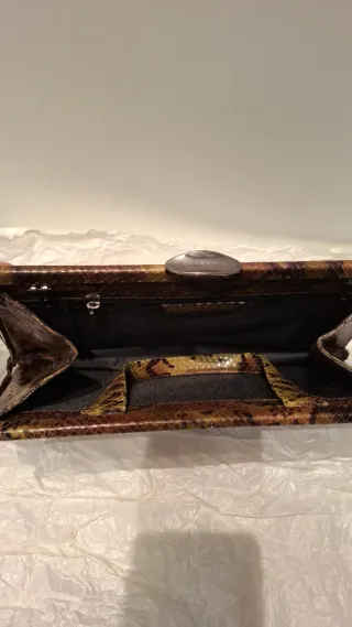 Lamarthe Borsetta Pelle Marrone/ verde  oliva