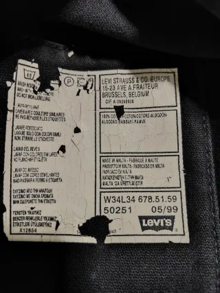 Pantalones Levi's Negros