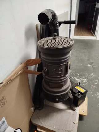 Estufa antigua de leña