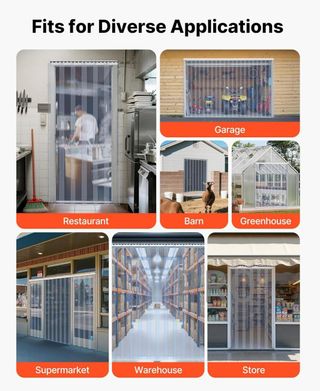 Cortina de puerta de PVC transparente - Vevor