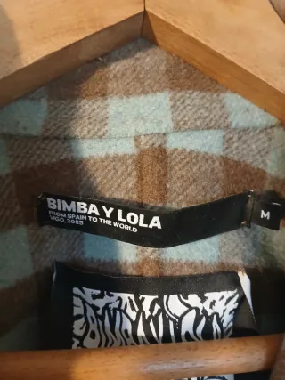 Chaquetón cuadros BIMBA Y LOLA marrón y azul