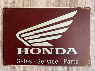 Cartel Honda Metálico Vintage