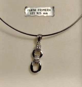 Conjunto Plata 925 Colgante y Pendientes