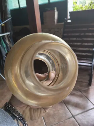 Ampolle vetro dorate e trasparenti 3 pezzi