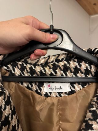 Abrigo Algo Bonito pata de gallo oversize