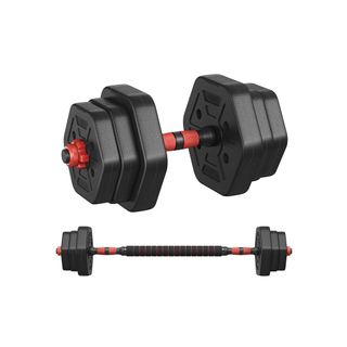 Mancuernas SONGMICS 10 kg 2en1 con barra de conexión