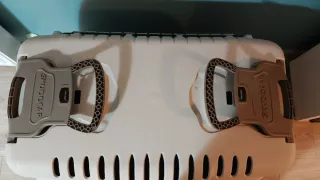 Transportín perro mediano beige/gris