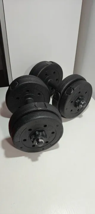 Juego 2 Mancuernas Negras Ajustables