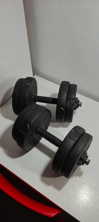 Juego 2 Mancuernas Negras Ajustables