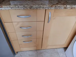 Muebles de cocina madera y metal