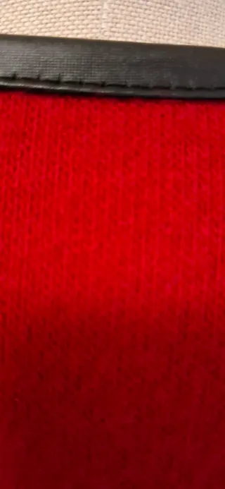 Poncho Rosso con Frange Ecopelle