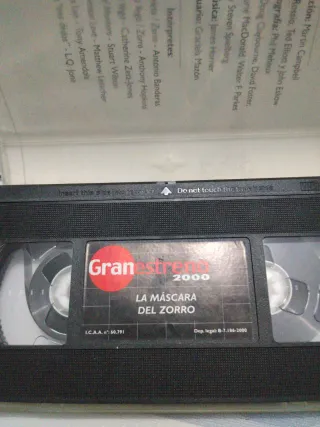 VHS La Máscara del Zorro