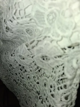 Pantalón corto encaje blanco