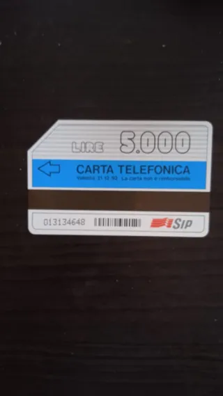 Carta Telefonica SIP Fasce Orarie