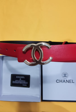 Cinturón Chanel para mujer color rojo