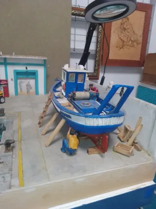 Maqueta Diorama Muelle Pesquero